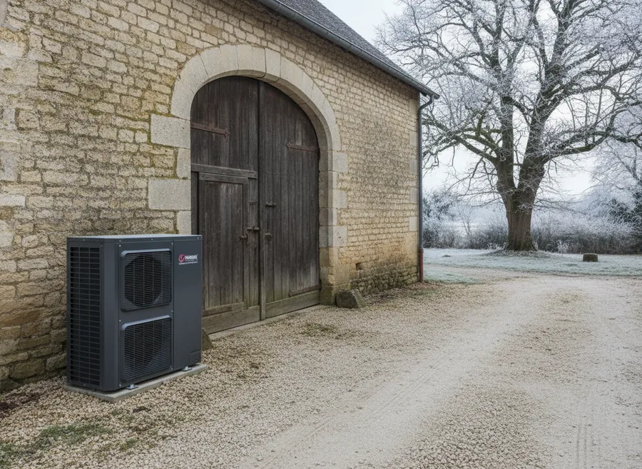 Dépose d'une cuve à fioul dans un corps de ferme toulois